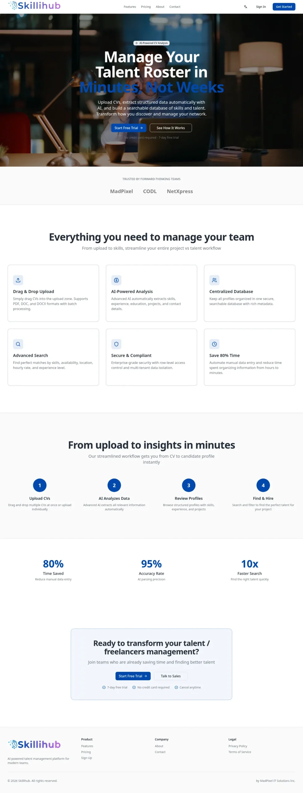 Skillihub platform homepage